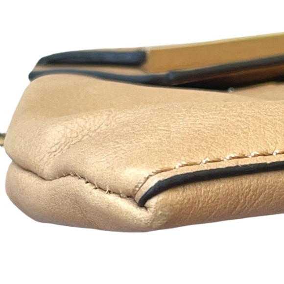 Trina Turk Tan Leather Chain Shoulder Bag/Clutch - Picture 10 of 13